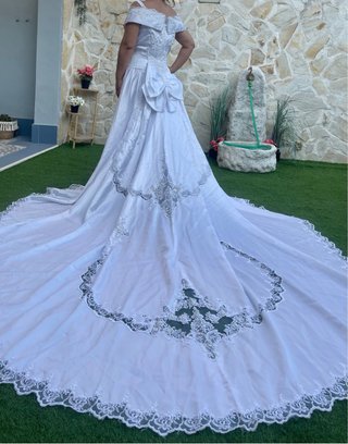 Vestido de Novia Encaje Bordado Perlas T40-42