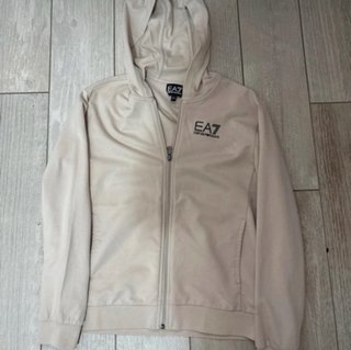 Felpa EA7 Beige con Cappuccio taglia 12anni