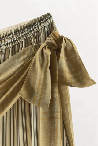 Pantalón bombacho rayas verde y amarillo ZARA