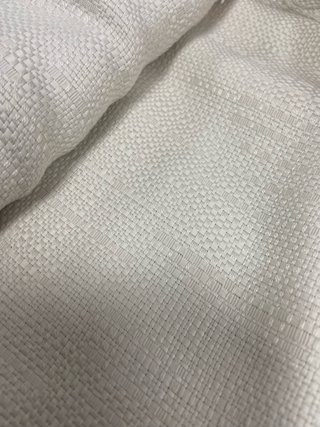 Tessuto in cotone beige e bianco
