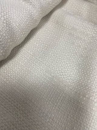 Tessuto in cotone beige e bianco