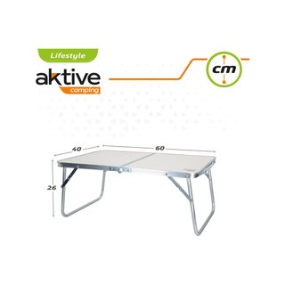 AKTIVE Camping 52812 mesa plegable 60x40x25