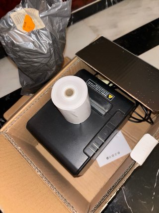 Caja registradora, pistola infrarrojo, impresora