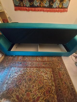 Divano letto a 3 posti in velluto
