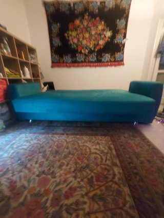 Divano letto a 3 posti in velluto