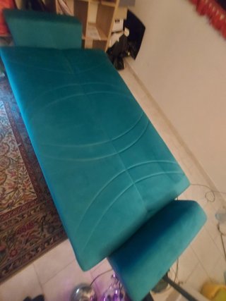 Divano letto a 3 posti in velluto