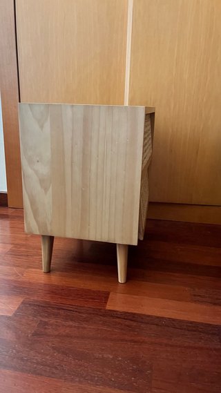 Mesitas de noche pino y rattan Maisons du Monde