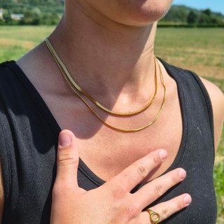Doppia collana donna oro