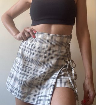 Falda pantalón Bershka cuadros M