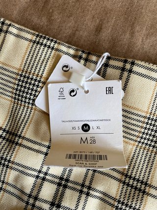 Falda pantalón Bershka cuadros M
