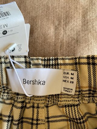 Falda pantalón Bershka cuadros M