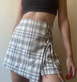 Falda pantalón Bershka cuadros M