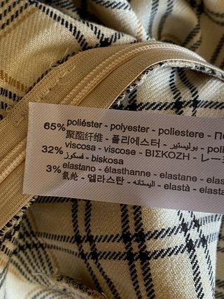 Falda pantalón Bershka cuadros M