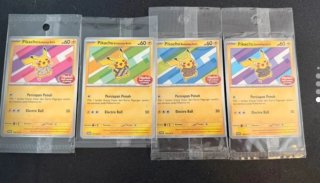 4 Cartas Pokémon Pikachu Selladas berkemeja