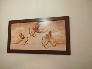 Cuadro de angelitos en madera