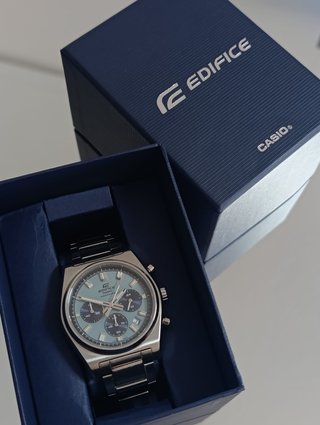Casio Edifice Cronógrafo Tiffany Blue