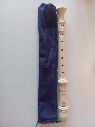 Flauto Dolce Soprano Aulos con bustina