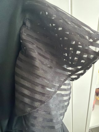 Blusa fiesta negra con lazada