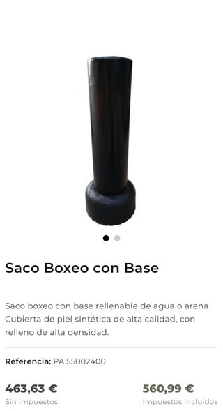 Saco de boxeo con base rellenable