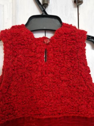 Vestido rojo bebé talla 3-6 meses