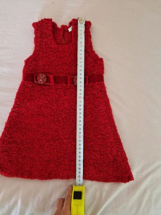 Vestido rojo bebé talla 3-6 meses