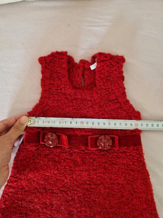 Vestido rojo bebé talla 3-6 meses