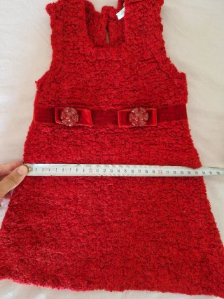 Vestido rojo bebé talla 3-6 meses