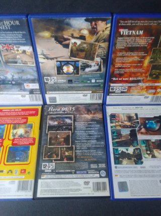 Lote 6 Juegos PS2: de conflicto bélico.