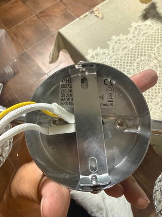 Lámpara de techo metal y cristal