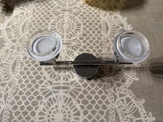 Lámpara de techo metal y cristal