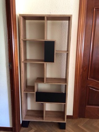 Mueble TV + Estantería Salón Madera
