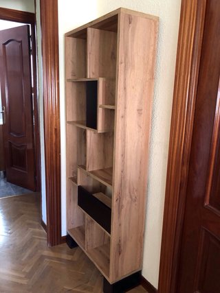 Mueble TV + Estantería Salón Madera