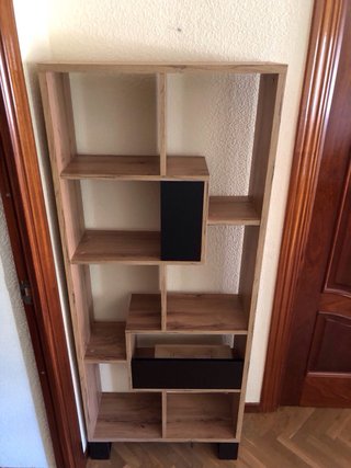 Mueble TV + Estantería Salón Madera