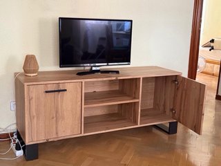 Mueble TV + Estantería Salón Madera