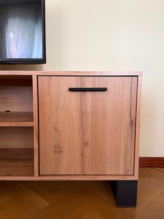 Mueble TV + Estantería Salón Madera