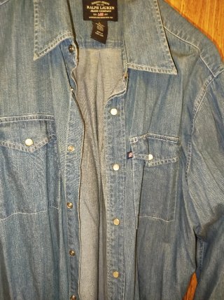 Camisa Vaquera Ralph Lauren Hombre Azul