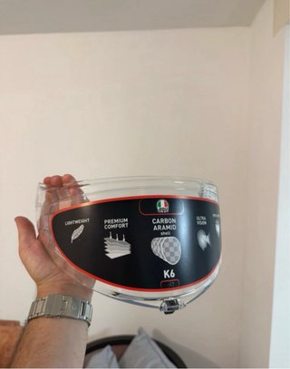 Casco AGV K6 Gris Nardo Talla M/L visiara gratis