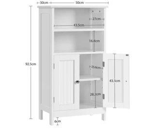 Armario Almacenaje Madera Blanco 50x30x92.5cm