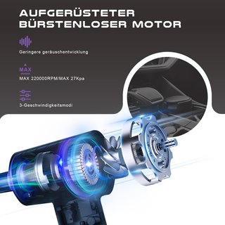 Aspirador de mano Kitbezn 27KPa 135W 4 en 1