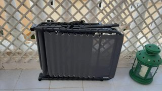 Tumbona Plegable Gris Oscuro. Nueva
