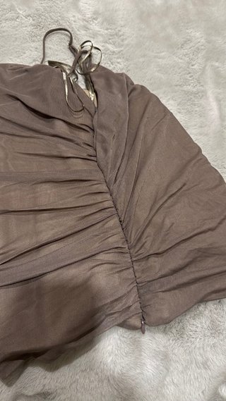 Zara Top Drapeado | Castanho | Tamanho M
