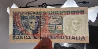 Banconota 50.000 Lire Volto di Donna Originale