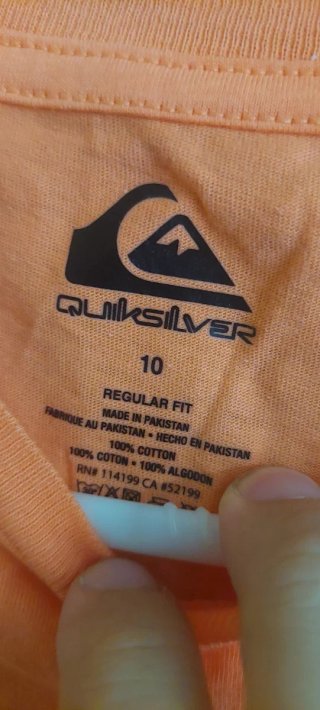 Camiseta Quiksilver Naranja Talla S