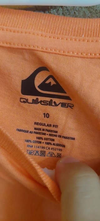 Camiseta Quiksilver Naranja Talla S