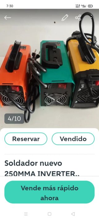 Soldador MMA-250 Corriente 250A