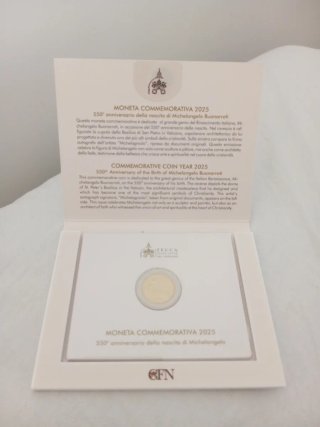 Moneda Vaticano 2€ Conmemorativa 2025 Miguel Ángel