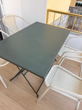 Conjunto mesa y 4 sillas terraza