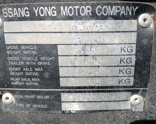 Ssangyong 281349 elevalunas trasero derecho rexton