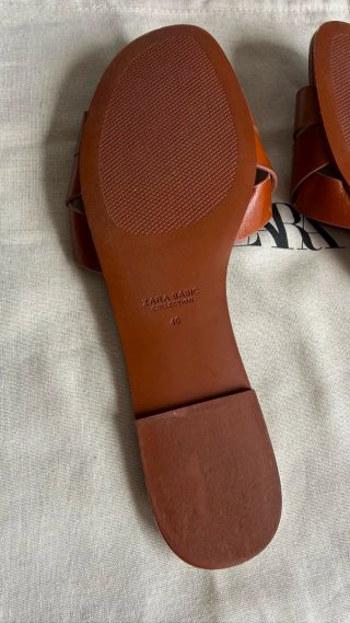 Sandalias Zara Mujer T40 Marrón