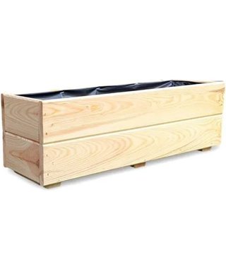 Jardinera de madera cuadrada